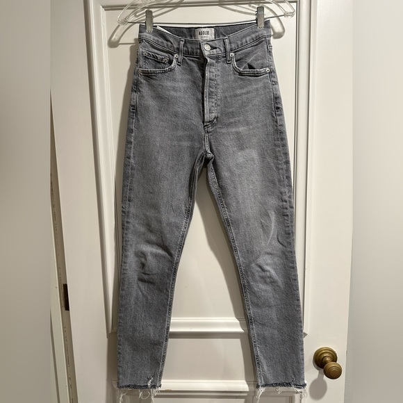 Agolde Nico High Rise Slim in Risk (gray) size 24 - Picture 1 of 4